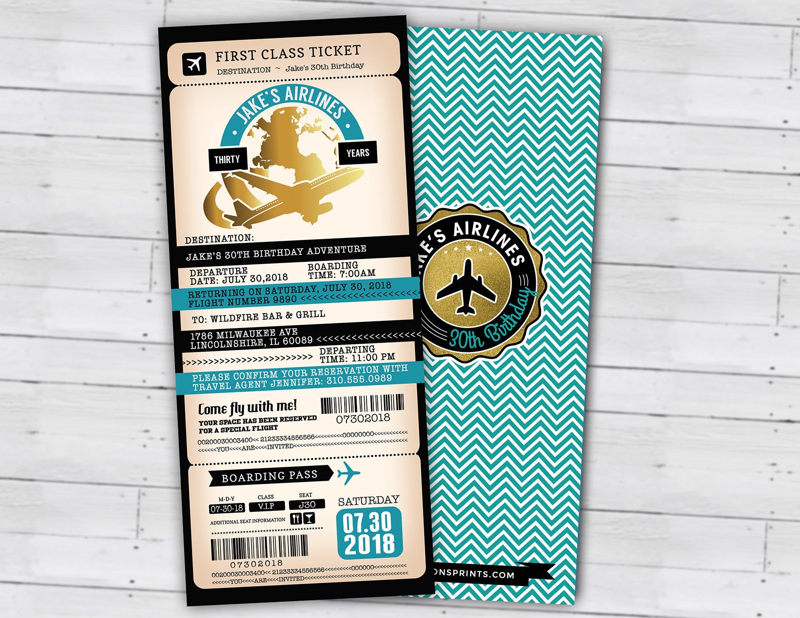 Passport & Ticket Birthday Invitation, Travel Party Retirement Party, Going Away Travel, Digital Files Only