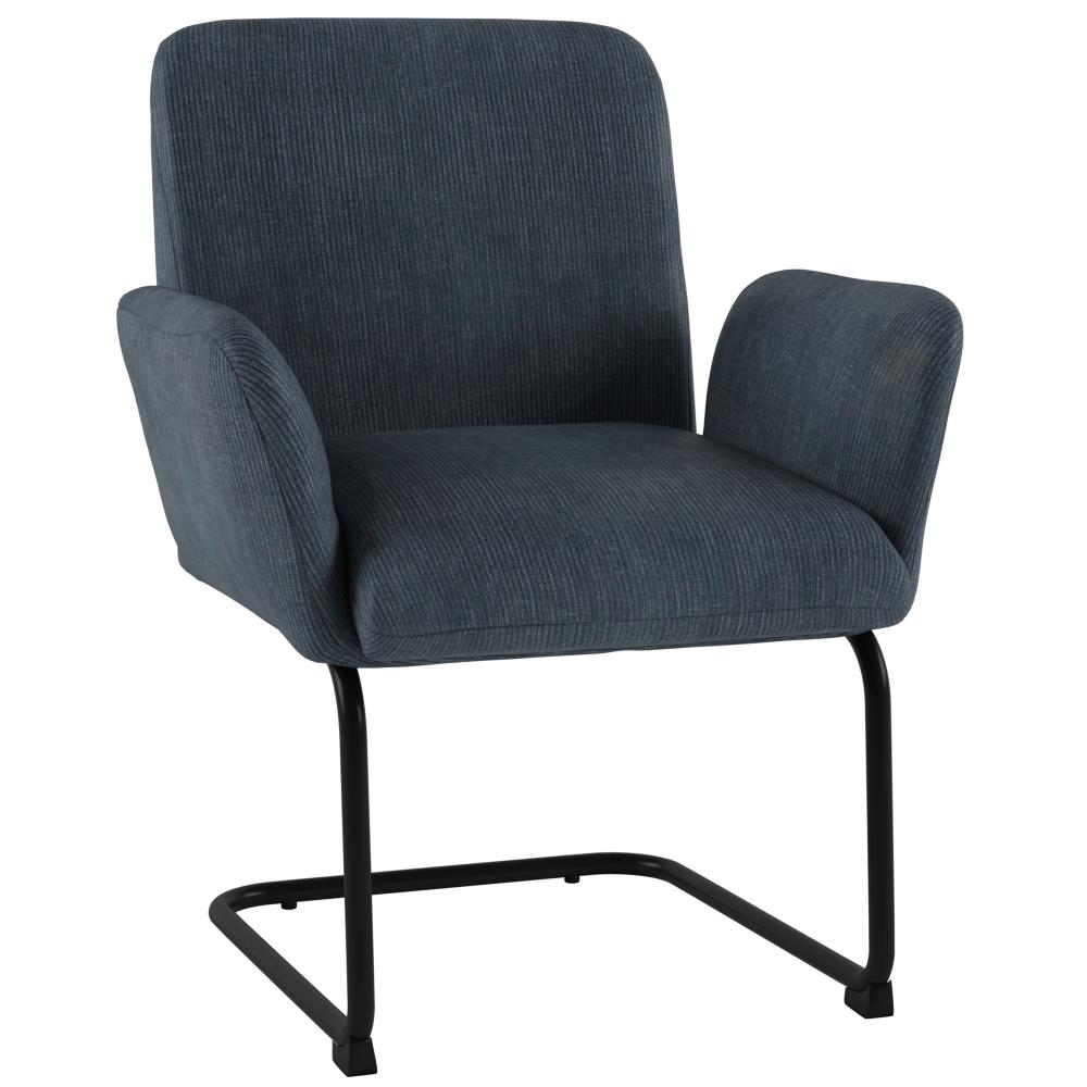 Worldwide Homefurnishings Modern Blue Blend Velvet Accent Chair Polyester | 403-542BL