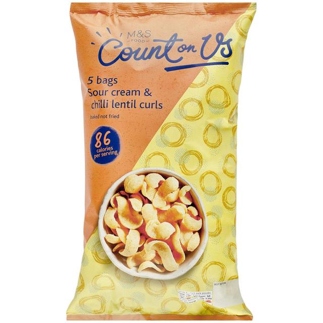 M&S Count On Us Sour Cream & Chilli Lentil Curls