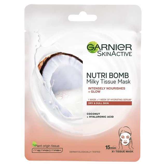 Garnier Nutri Bomb Milky Sheet Mask Coconut and Hyaluronic Acid