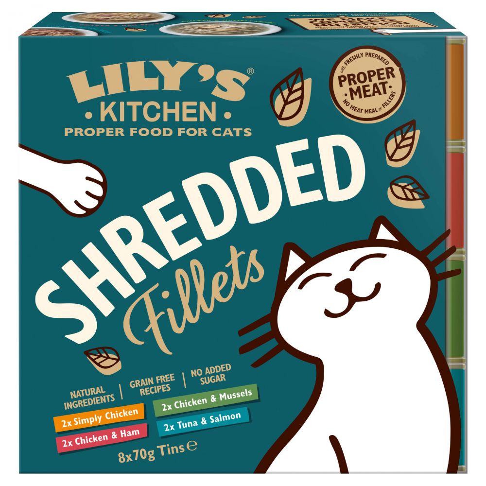 Lily's Kitchen Shredded Fillets Multipack for Cats - 16 x 70g