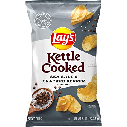 Lays Kettle Cooked Salt & Pepper 184g