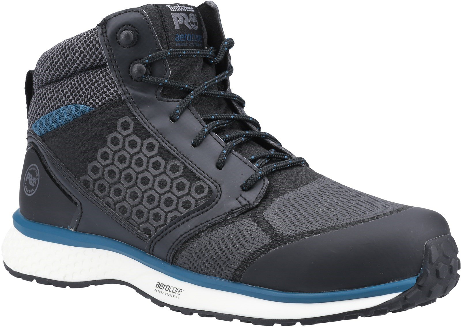Timberland Pro Unisex Reaxion Mid Composite Safety Boot Various Colours - Black/Blue 6