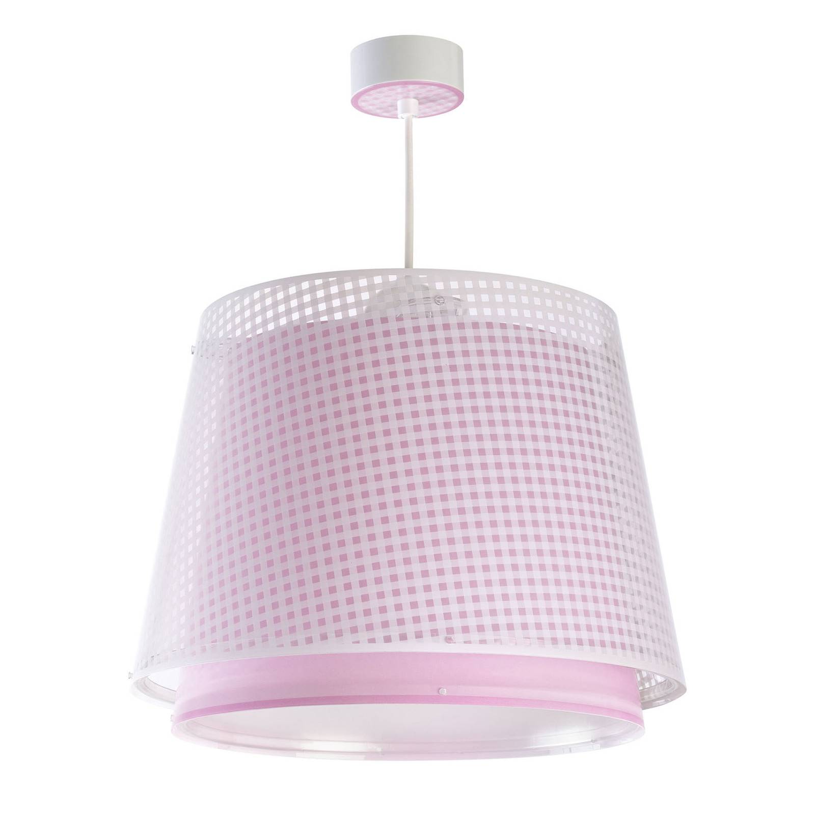 Lastenhuoneen riippuvalaisin Vichy, 1-lamp., roosa