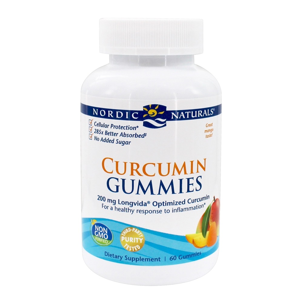 Nordic Naturals - Curcumin Gummies Inflammation Support Mango 200 mg. - 60 Gummies