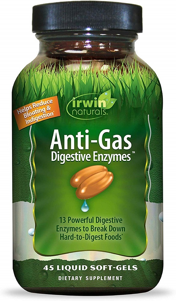Irwin Naturals Anti-Gas Daily Digestive Enzymes - Powerful Botanical Blend