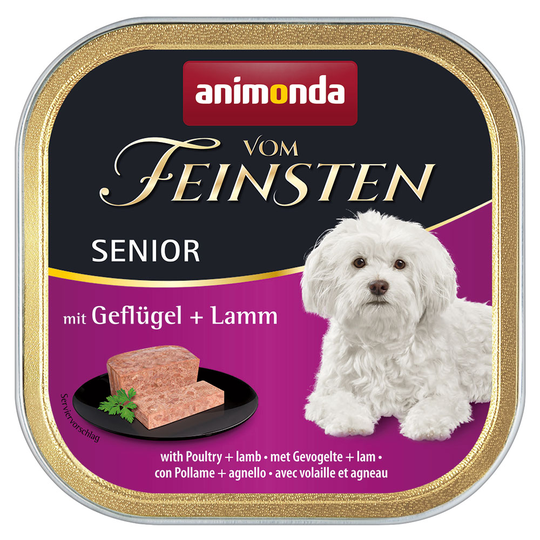 Osta 6 x 150 g Animonda vom Feinsten koiranruoka: 5 + 1 kaupan päälle! -  Senior: siipikarja & lammas netistä 