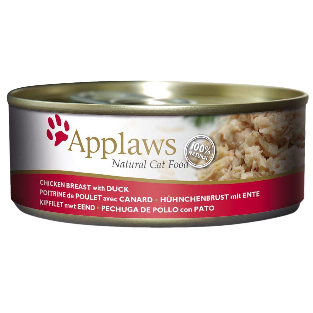 Applaws Cat Food Cans 156g - Chicken in Broth - Chicken with Duck 24 x 156g