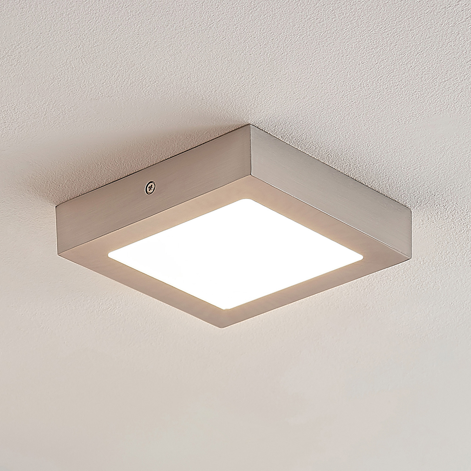 ELC Merina -LED-alasvalo, nikkeli, 17 x 17 cm