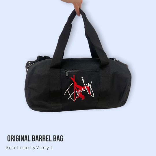 Buy Personalised Barrel Poledancing Poledancers Polefit Dance Bag Gym Kids Womens Mens School Street Dance Cheerleaders Bag Ballet online