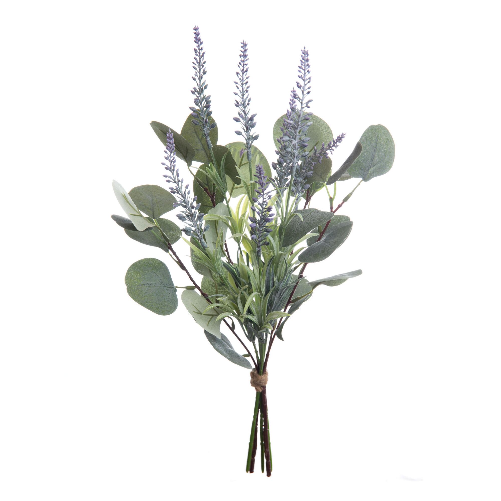 Faux Lavender And Eucalyptus Bunch: Green/Purple by World Market