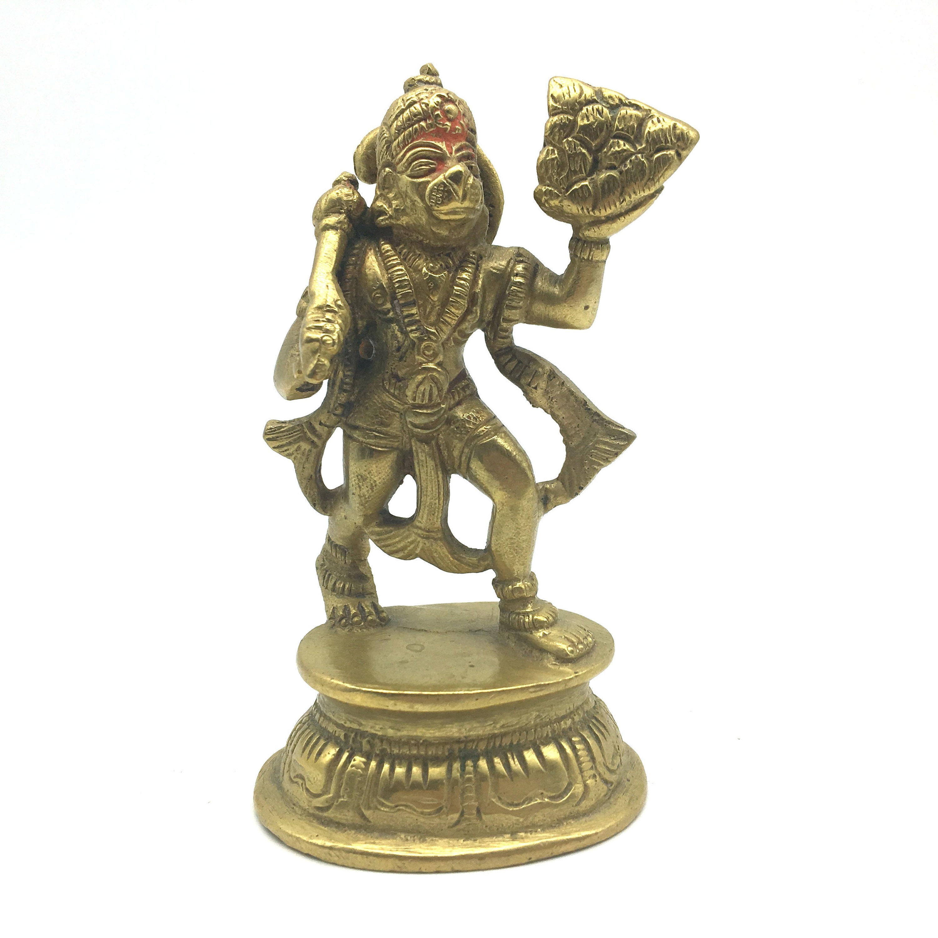 Handcrafted Brass India God Hanuman Hanumanji Murti Statue 4 - Monkey