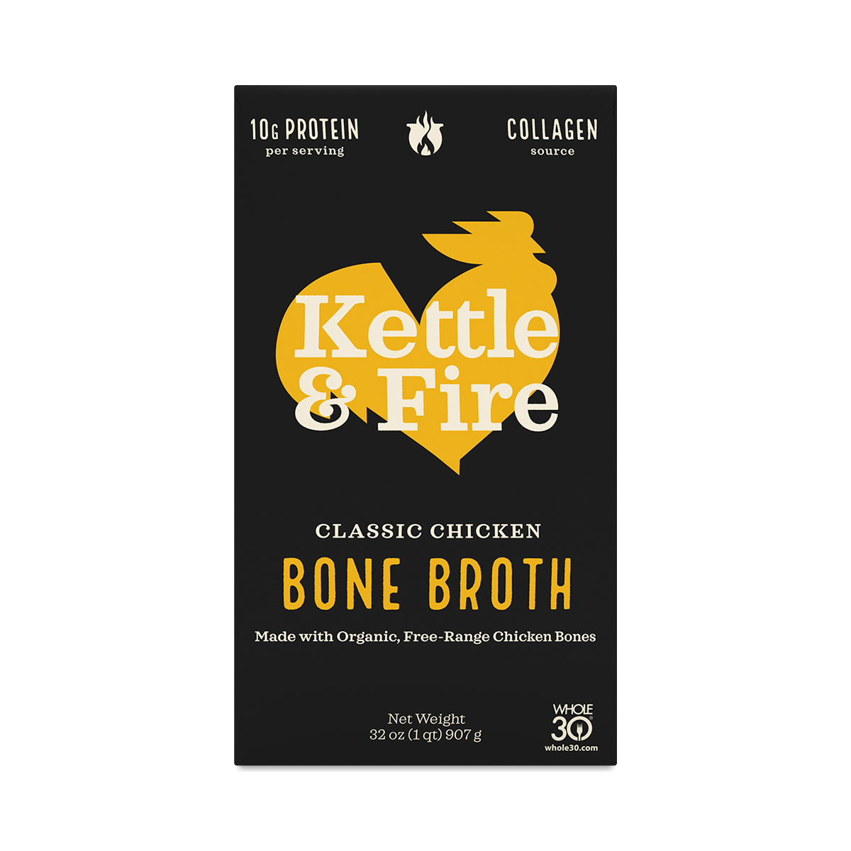 Kettle & Fire Chicken Bone Broth 32 oz carton