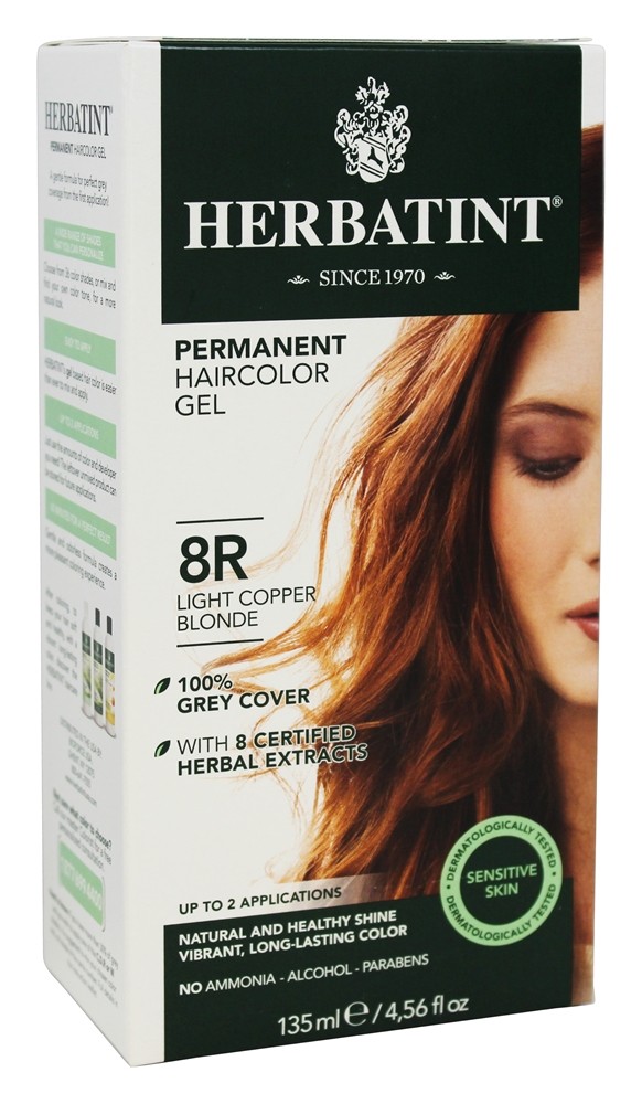 Herbatint - Herbal Haircolor Permanent Gel 8R Light Copper Blonde - 4.5 fl. oz.