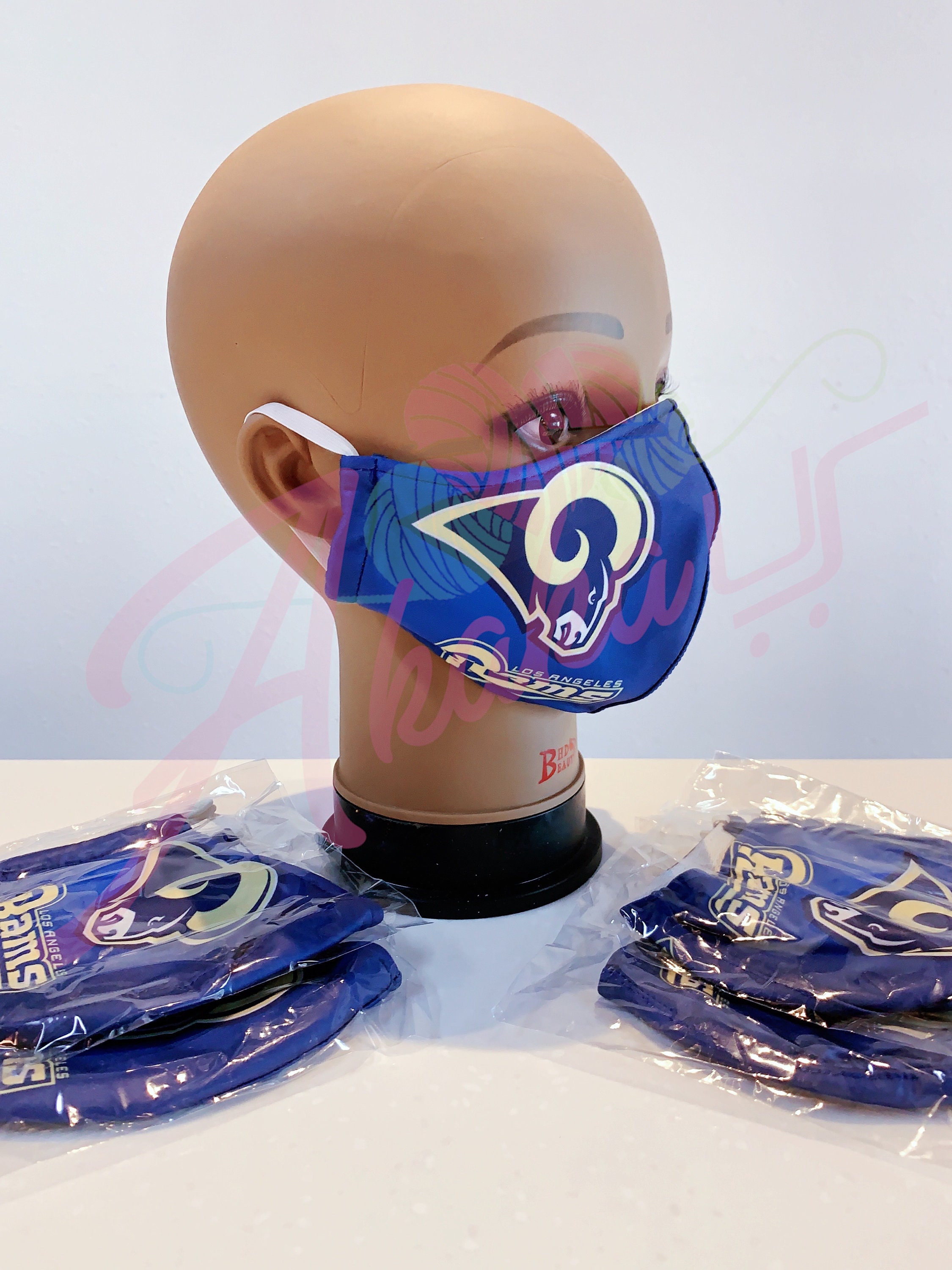 Los Angeles Rams Face Mask - Unisex Washable, Reusable, Comfortable, Breathable 3 Layers Fast Shipping Usa