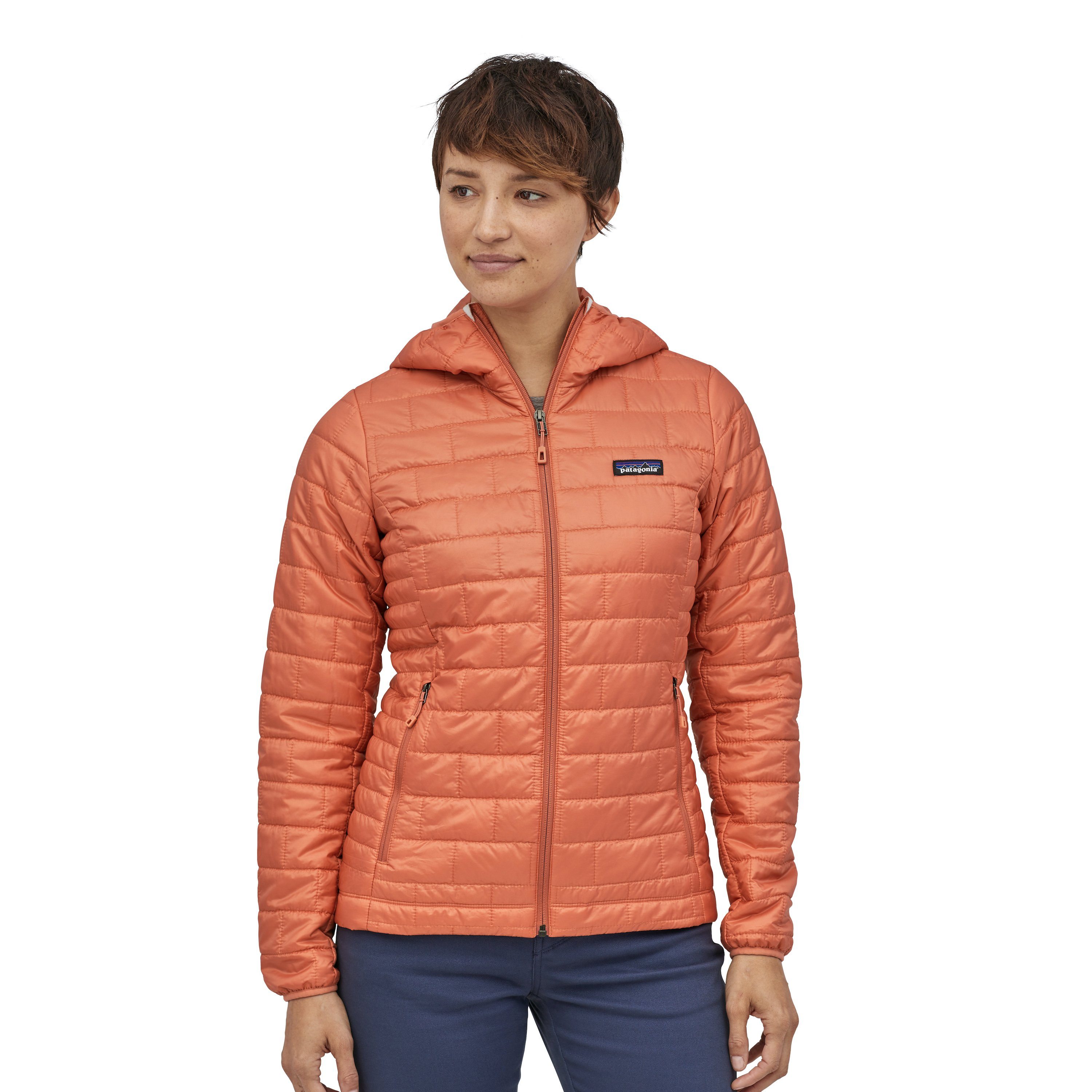 Patagonia Women's Nano Puff® Hoody - Recycled Polyester, Mellow Melon / XS