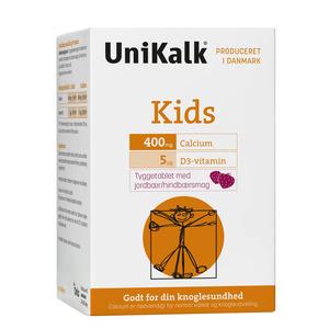UniKalk Kids jordbær/hindbær - 90 tabl
