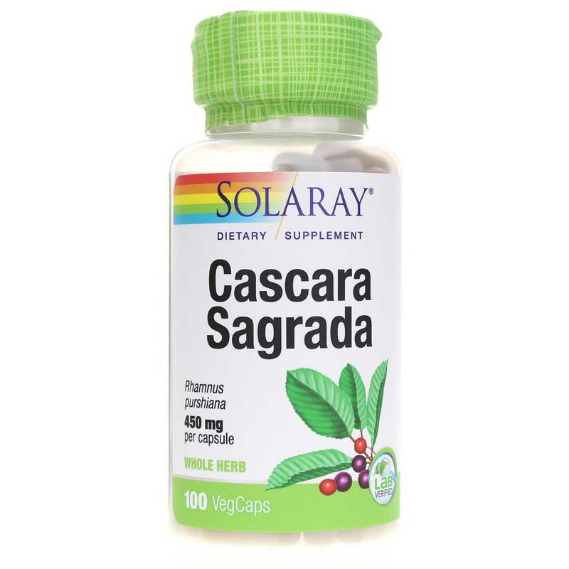 Solaray Cascara Sagrada 450 Mg 100 Veg Capsules