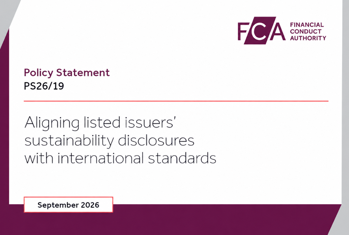FCA Changes Sustainability Reporting Rules for Listed Companies