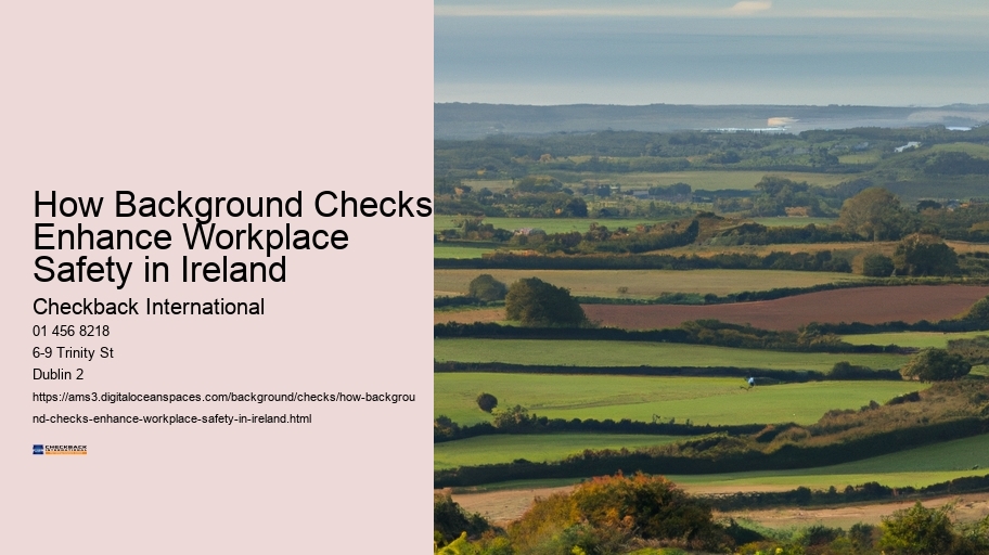 How Background Checks Enhance Workplace Safety in Ireland