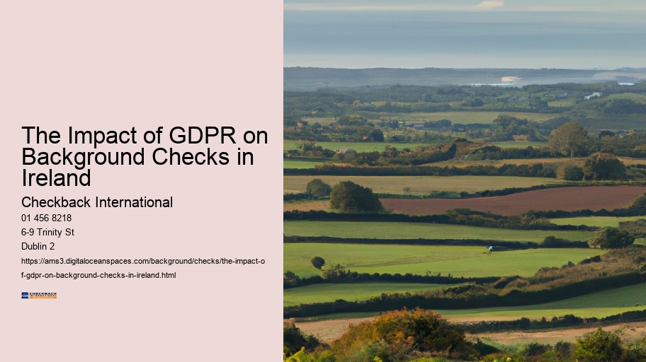 The Impact of GDPR on Background Checks in Ireland