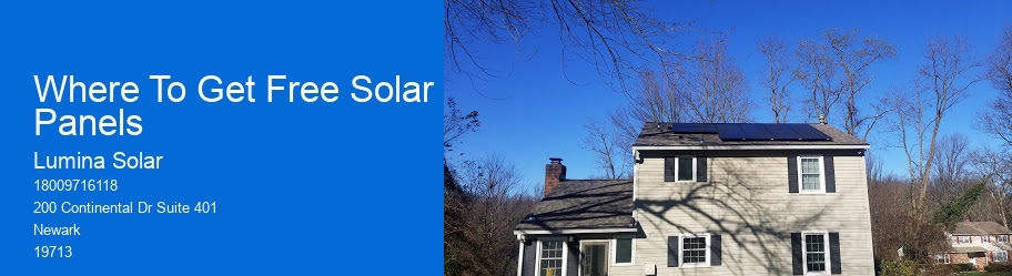 Where To Get Free Solar Panels