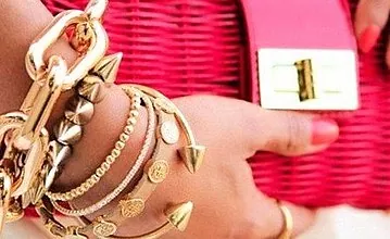 Women's gold wrist bracelet - evidence of taste and style