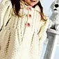 کت سفید بافتنی: الگوی بافتنی این لباس برای یک دختر