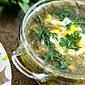 Sup hijau dan sup telur: cara memasak dengan enak dan cepat