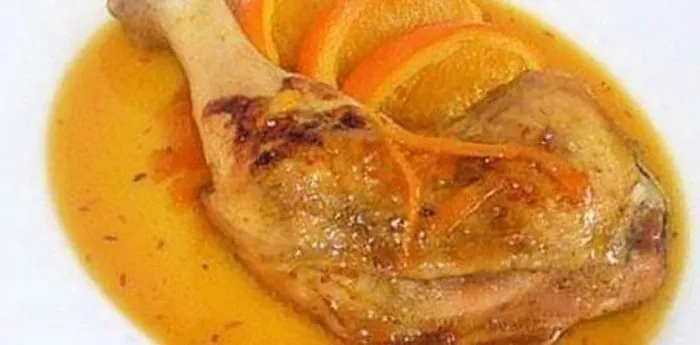 مرغ با پرتقال