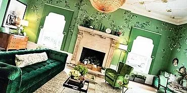 Grön färg i interiören