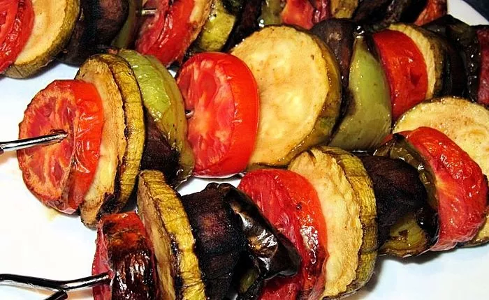 Kebab de légumes végétarien