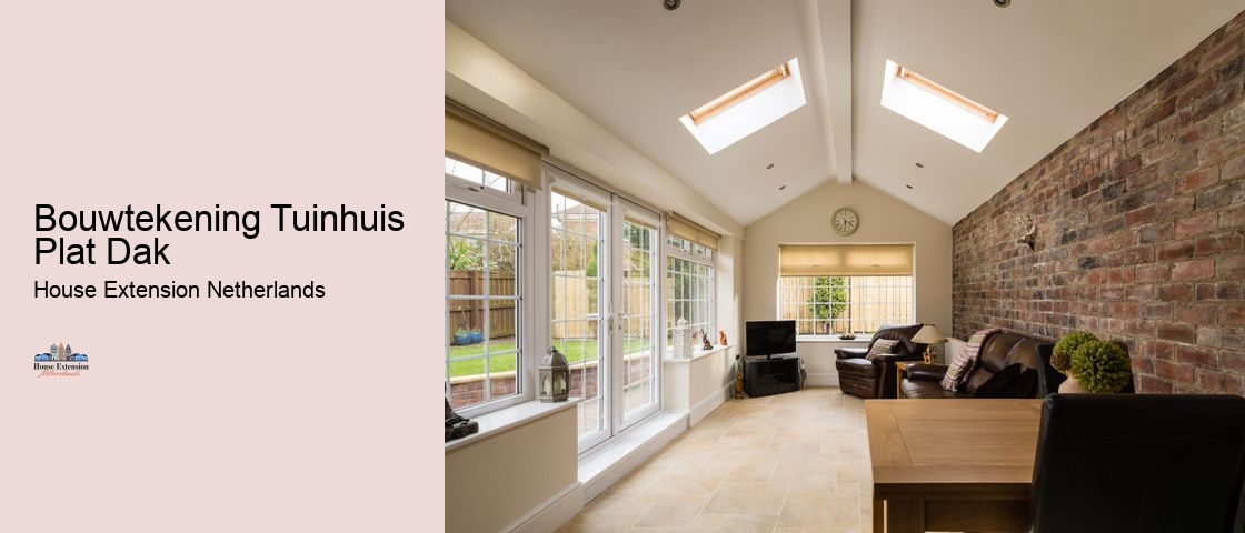 Bouwtekening Tuinhuis Plat Dak