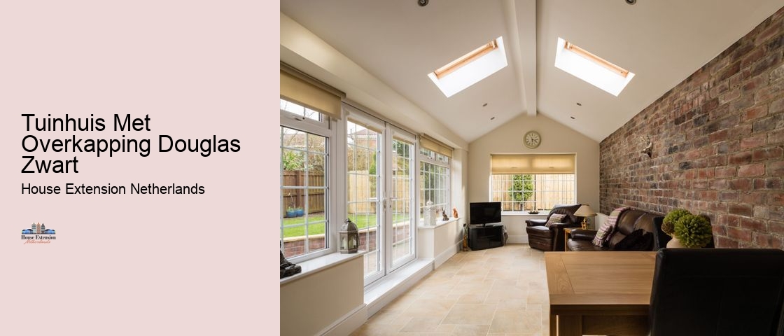 Tuinhuis Met Overkapping Douglas Zwart