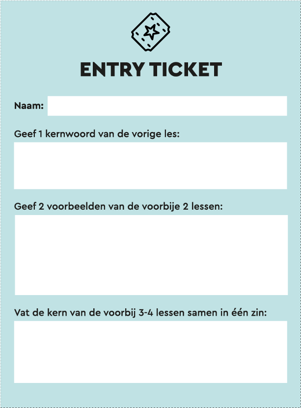 Entry ticket v1 kleur