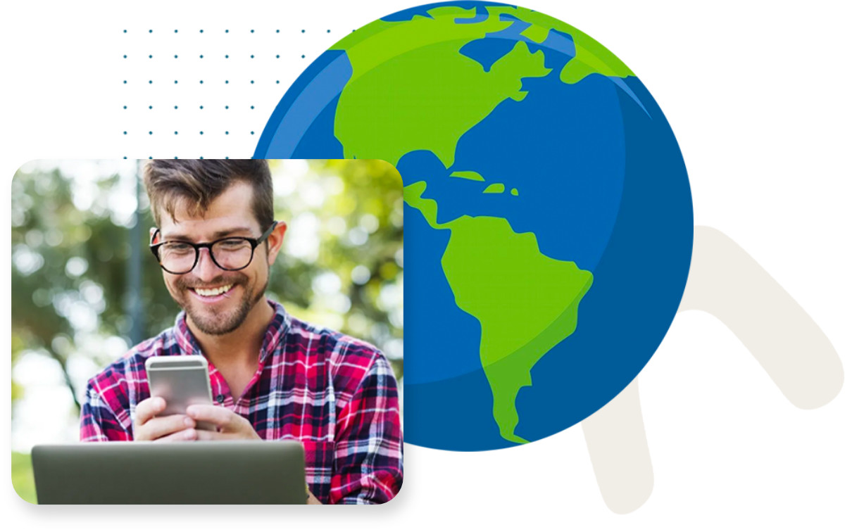 Reach recipients anywhere in the world