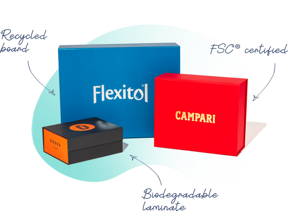 Packaging made from recycled or biodegradable materials