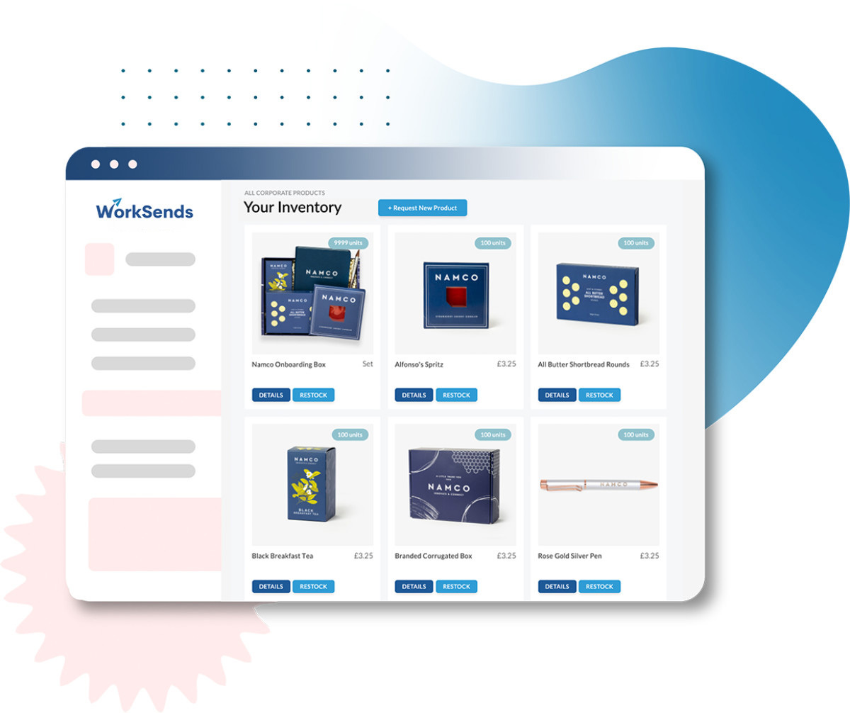 Warehouse product with us and send any time they're needed