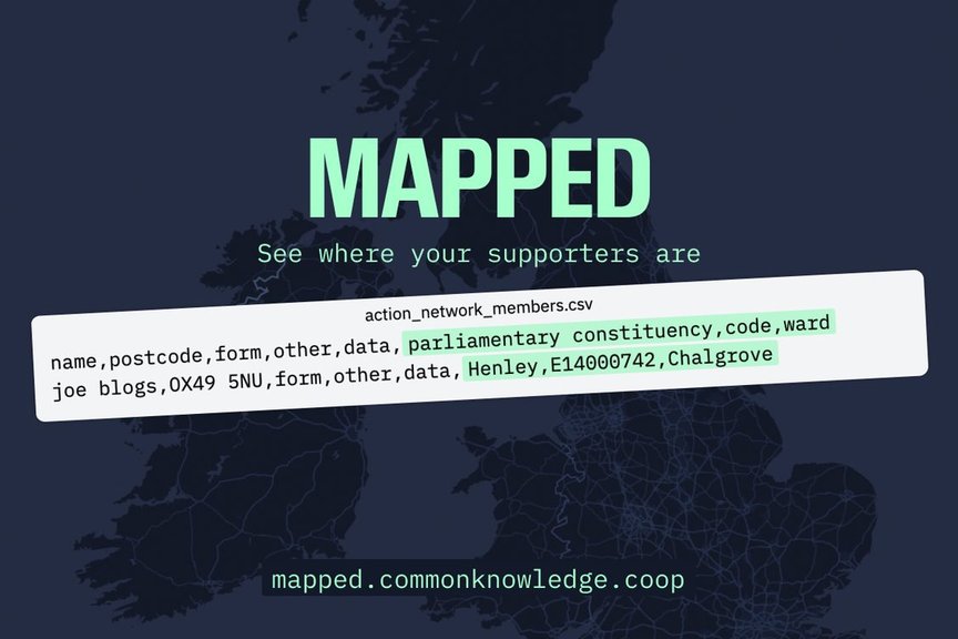 Image detailing how the tool identifies the parliamentary constituency, code and ward from a supplied csv file