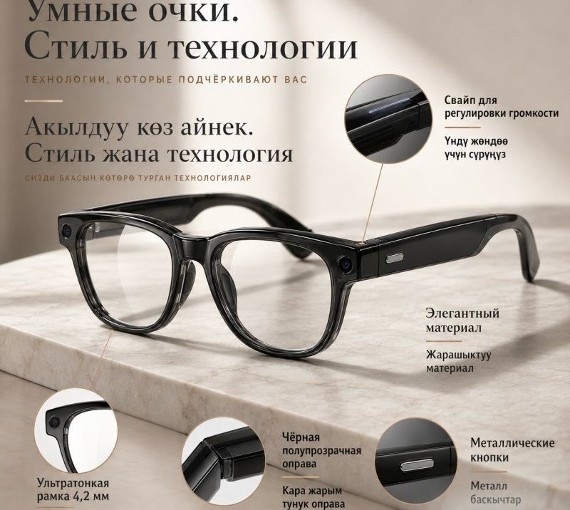Умные Очки с ИИ AI Smart Glasses G600 PRO Casual