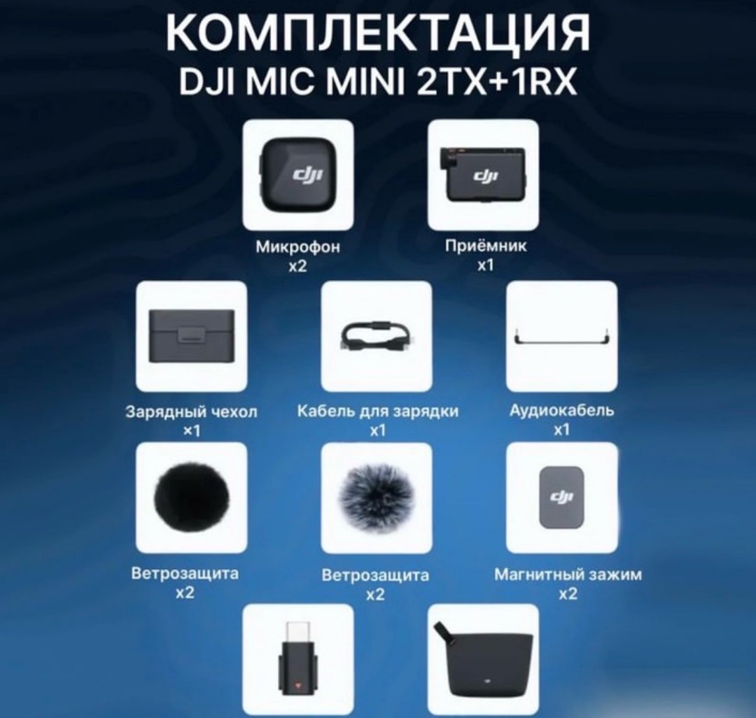 Беспроводной микрофон DJI Mic Mini (2 Микрофона) - изображение 4