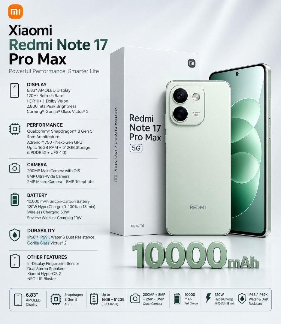 Redmi Note 17 pro max 256GB 2026 🔥🔥🔥🔥 - изображение 2