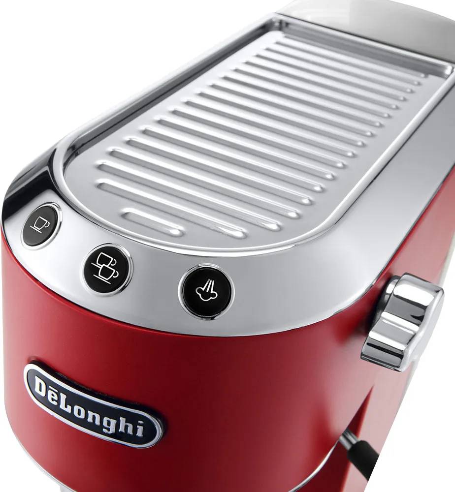 Кофеварка рожковая DeLonghi Dedica, EC685.R, красный - изображение 3