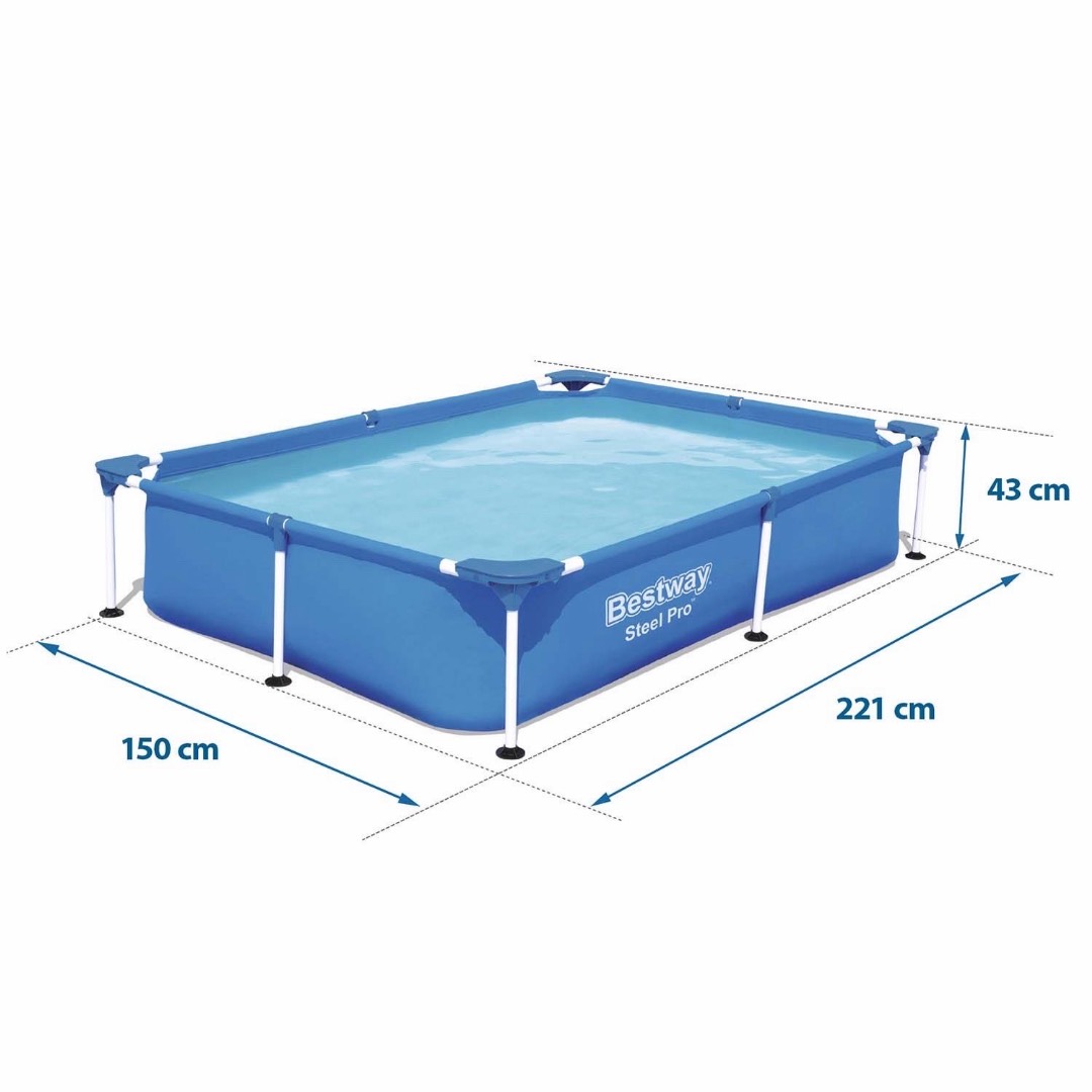 Bestway 56401 BW Каркасный бассейн Steel Pro 221х150х43см, 1200л - изображение 3