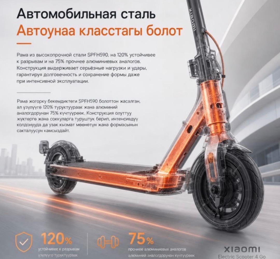 Электросамокат Xiaomi Electric Scooter 4 Go Global - изображение 2