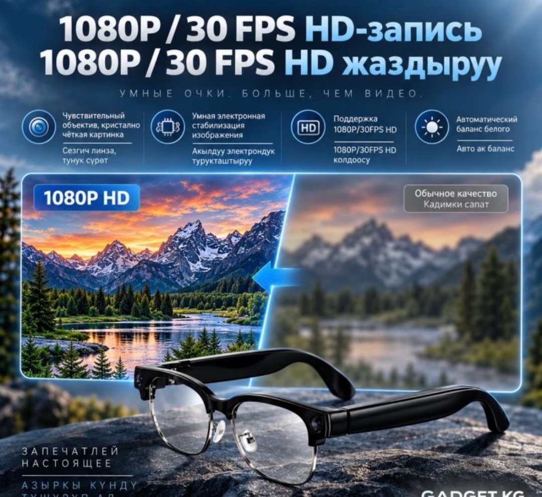 Умные Очки с ИИ и электронным затемнением стекол Smart Glasses T200B - изображение 6