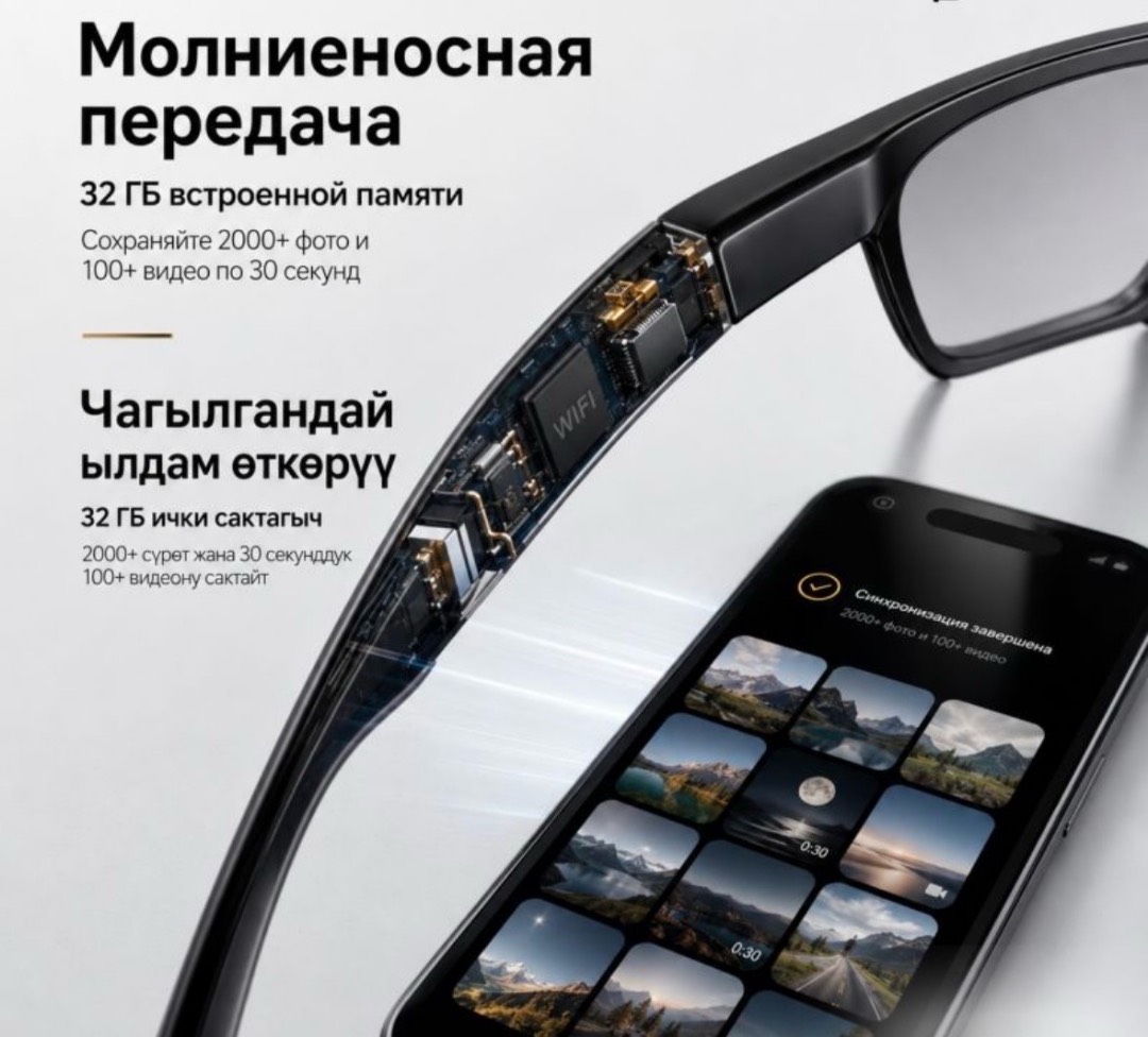 Умные Очки с ИИ AI Smart Glasses G600 PRO Casual - изображение 5