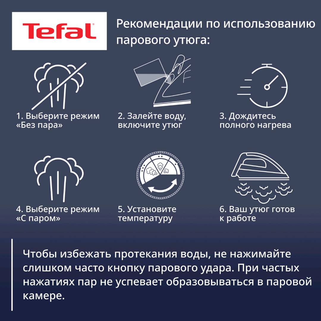 Паровой утюг Tefal Ultimate Pure FV9837E0 - изображение 9