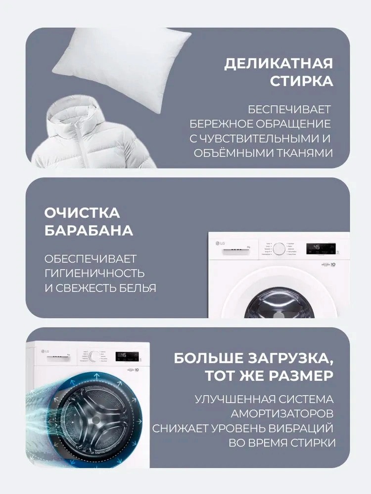Стиральная машина LG F2Y1NS3W - изображение 6