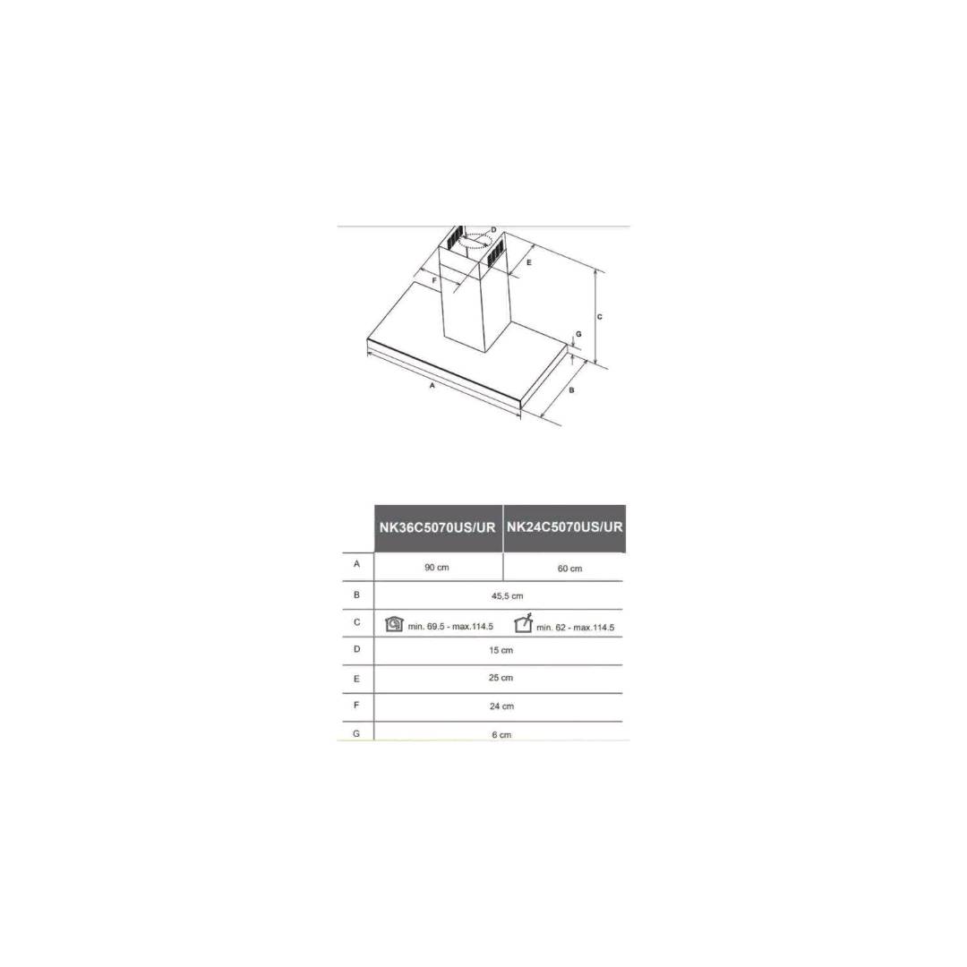 Настенная Т-образная вытяжка Samsung NK24C5070US/UR - изображение 5
